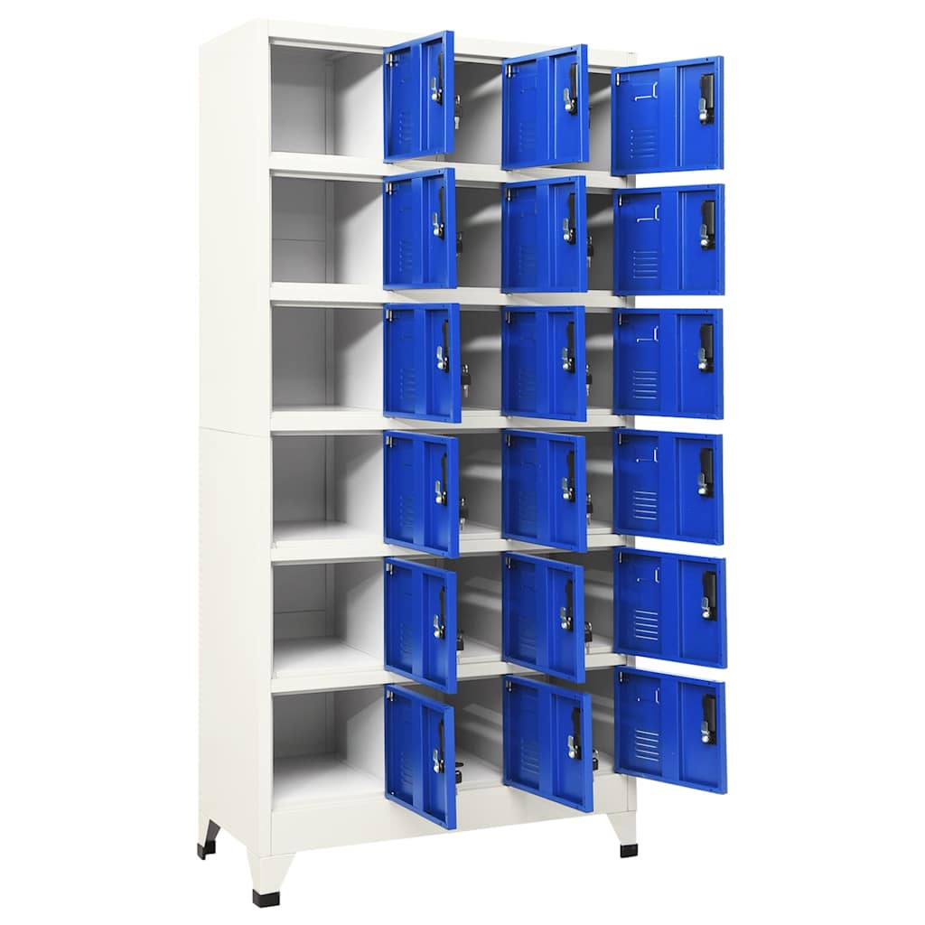 vidaXL Locker Cabinet Grey and Blue 90x40x180 cm Steel 3