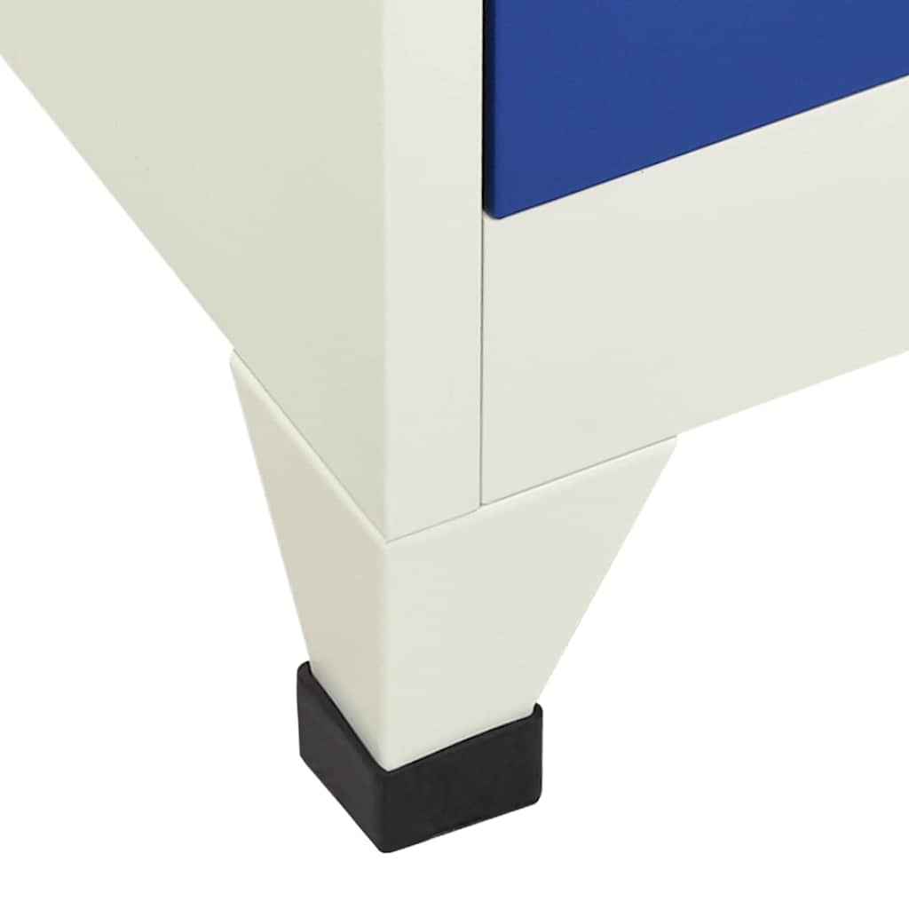 vidaXL Locker Cabinet Grey and Blue 90x40x180 cm Steel 6