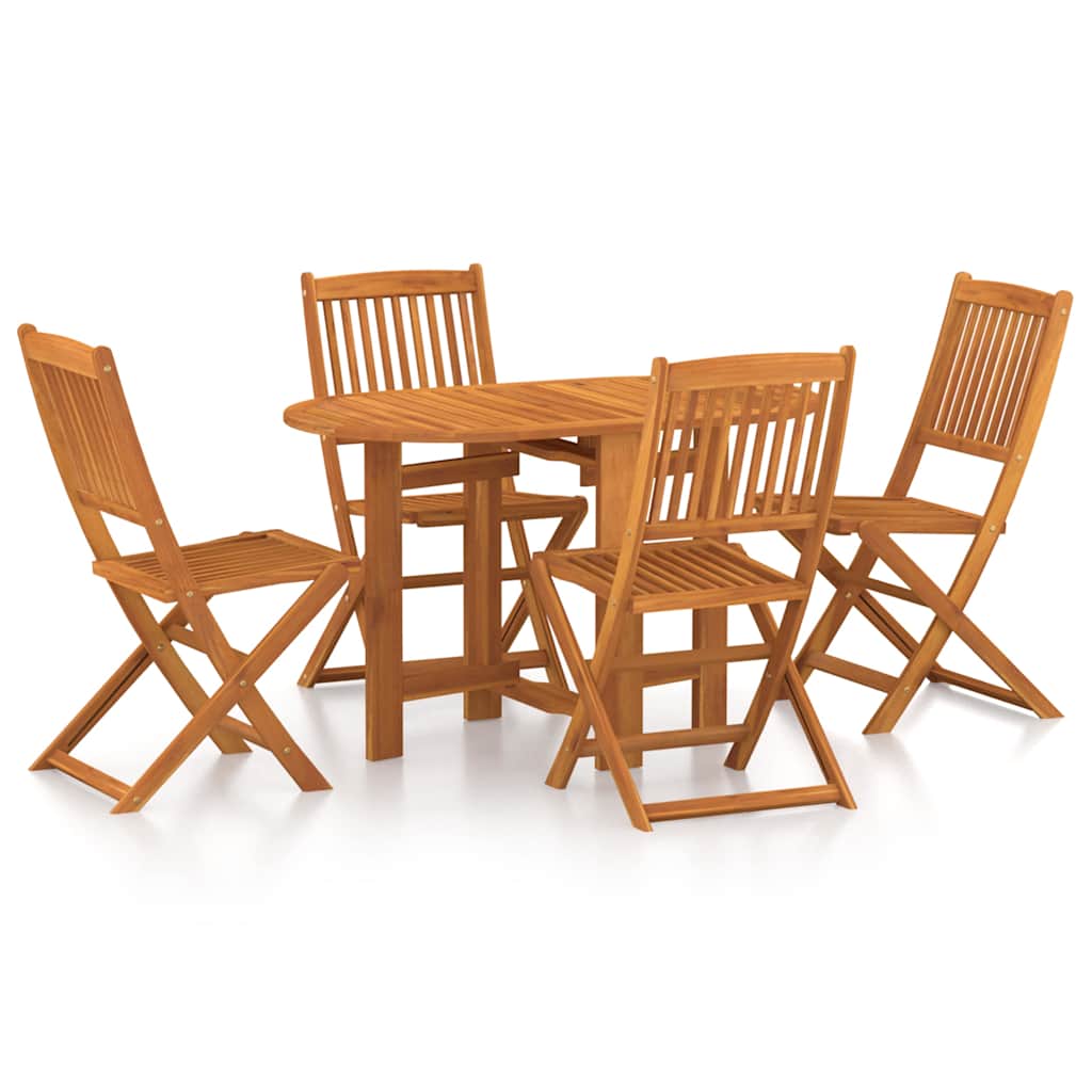 vidaXL 5 Piece Garden Dining Set Solid Acacia Wood 2