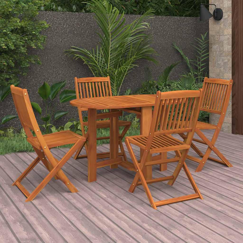 vidaXL 5 Piece Garden Dining Set Solid Acacia Wood 1