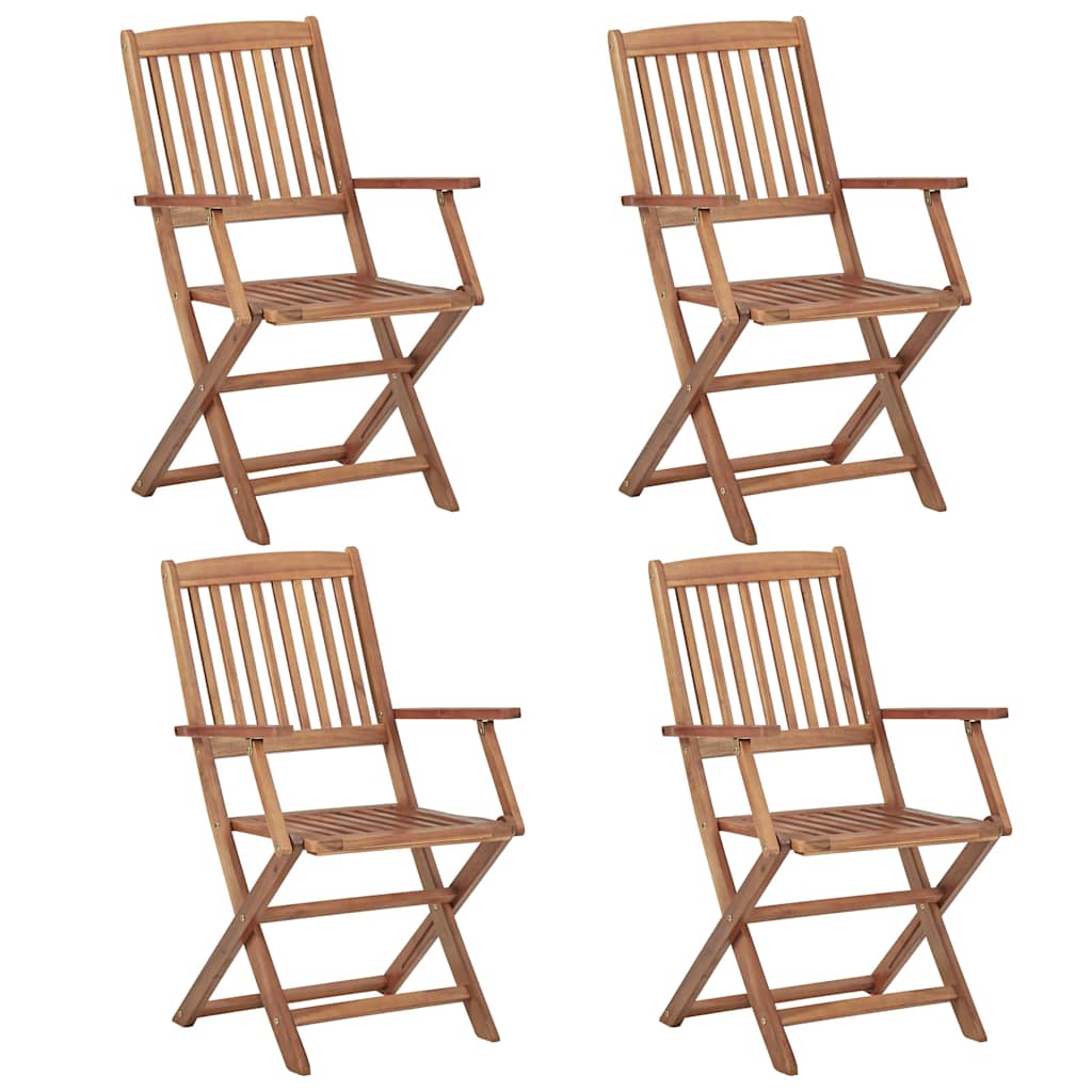 vidaXL 5 Piece Garden Dining Set Solid Acacia Wood 4