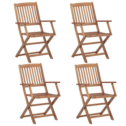 vidaXL 5 Piece Garden Dining Set Solid Acacia Wood 4