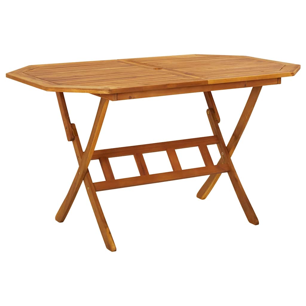 5 Piece Garden Dining Set Solid Acacia Wood Without armrest