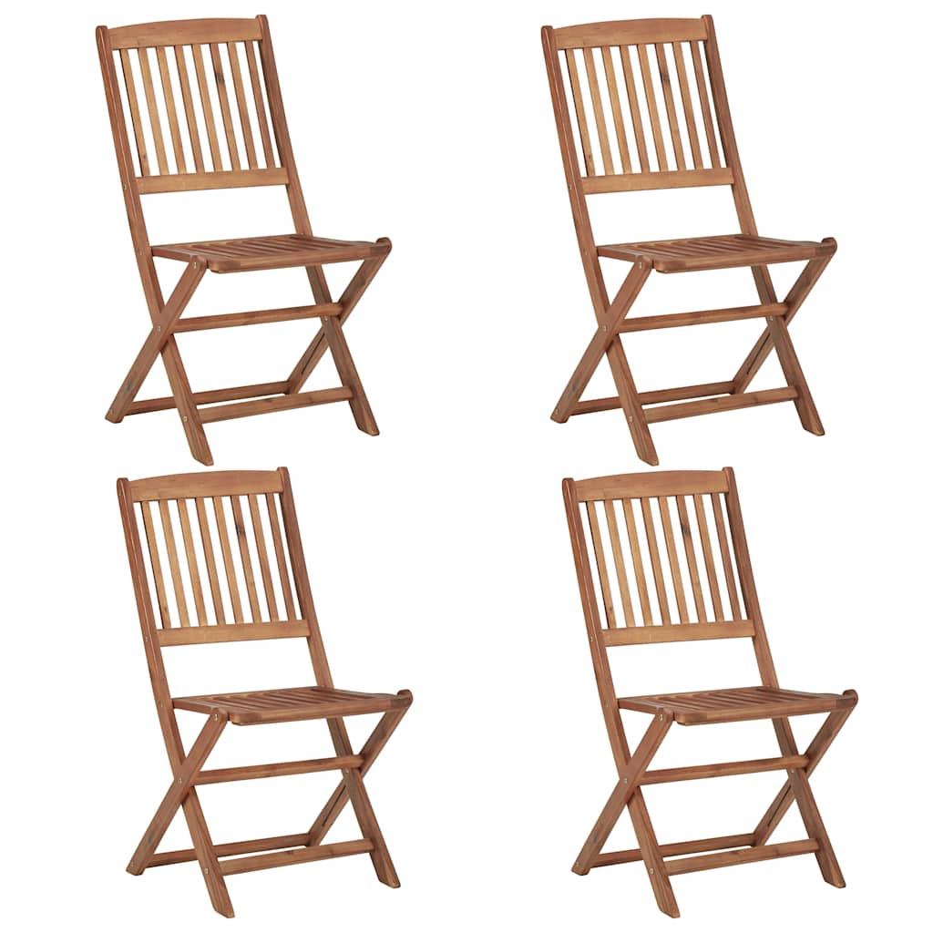 vidaXL 5 Piece Garden Dining Set Solid Acacia Wood 4