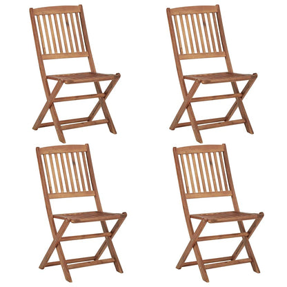 vidaXL 5 Piece Garden Dining Set Solid Acacia Wood 4