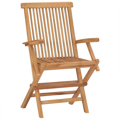 vidaXL 3 Piece Garden Dining Set Solid Wood Teak 4