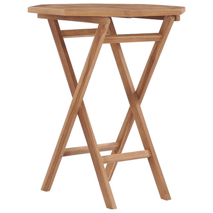 vidaXL 3 Piece Garden Dining Set Solid Wood Teak 5