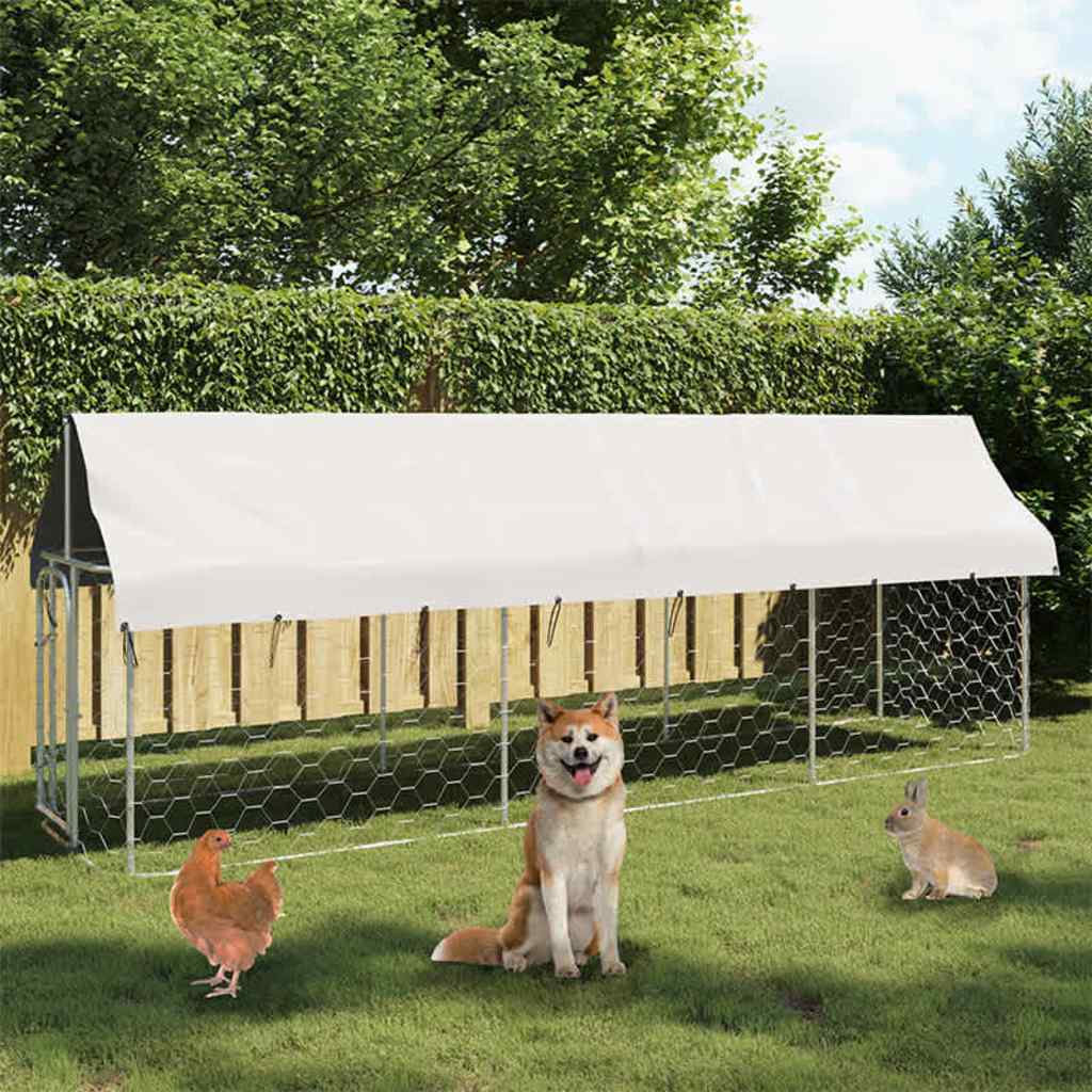 vidaXL Outdoor Dog Kennel with Roof