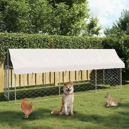 vidaXL Outdoor Dog Kennel with Roof