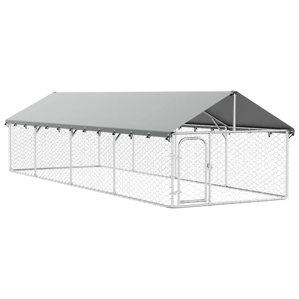 Outdoor Dog Kennel with Roof 200 cm