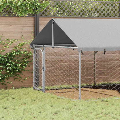 Outdoor Dog Kennel with Roof 200 cm