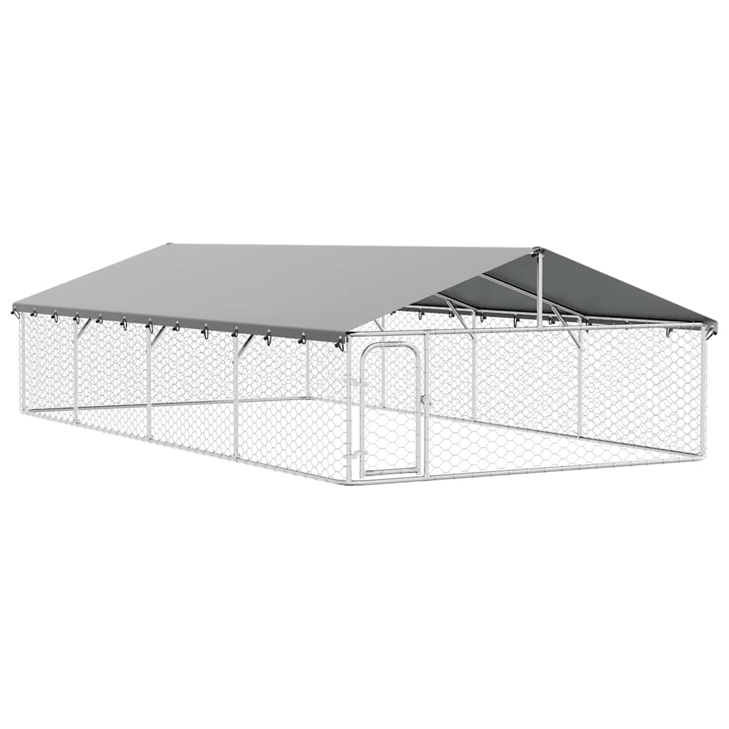 Outdoor Dog Kennel with Roof 300 cm