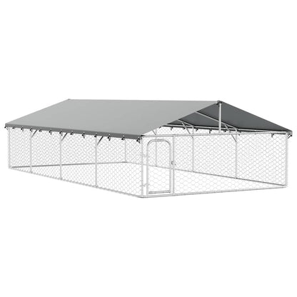 Outdoor Dog Kennel with Roof 300 cm