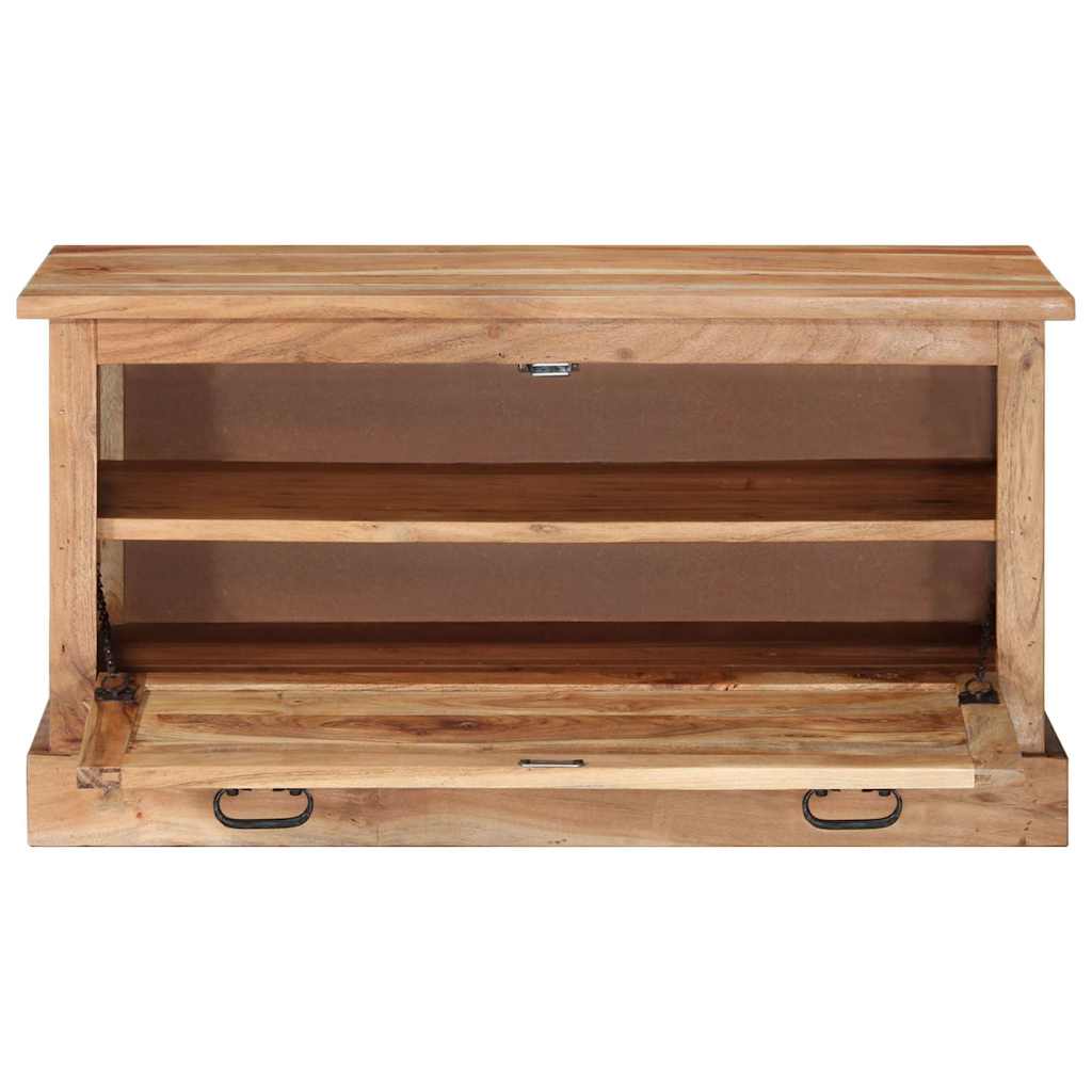 vidaXL Shoe Storage Bench | Natural wood | Solid acacia wood | 85 x 40 x 45 cm 5
