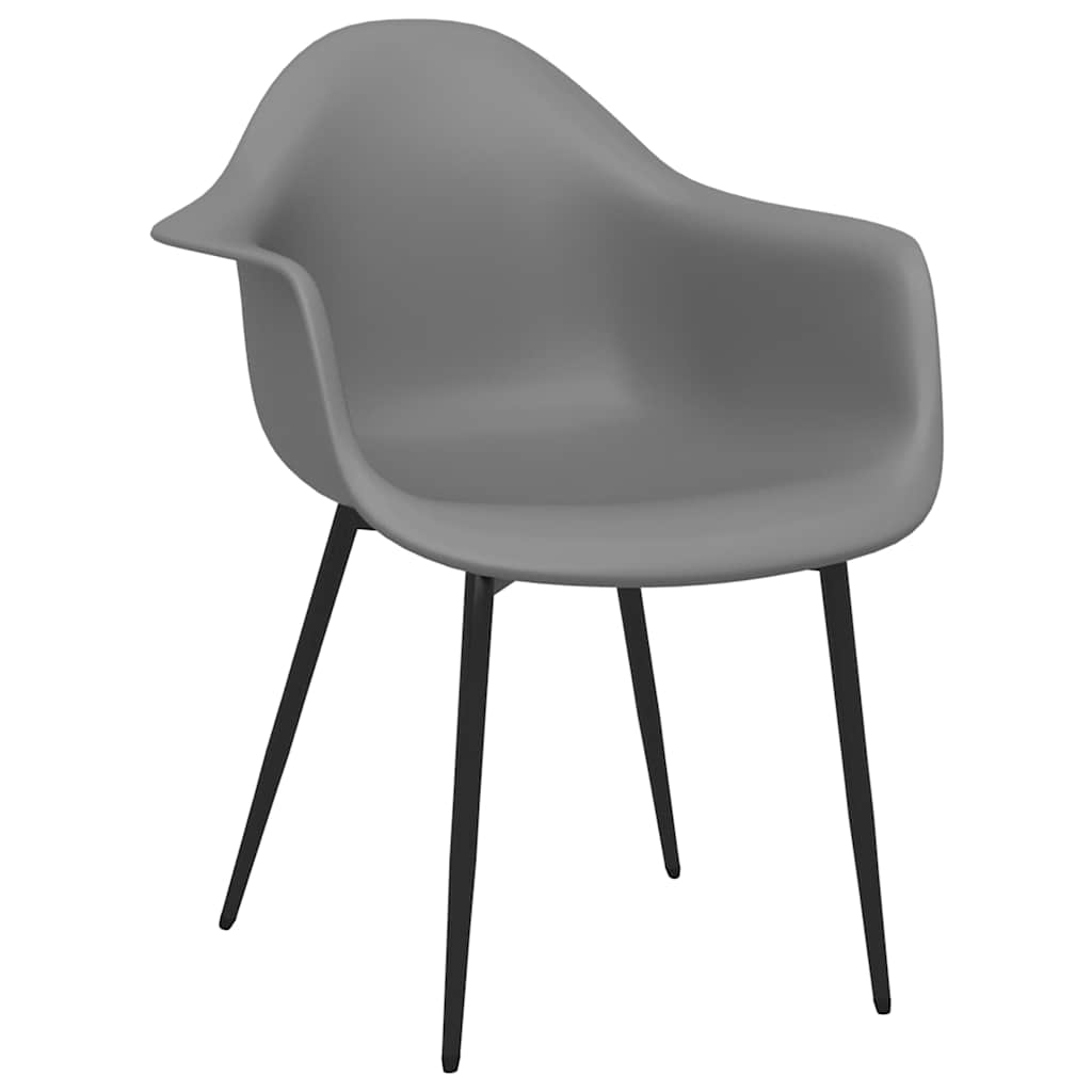 vidaXL Dining Chairs 6 pcs Grey PP 3
