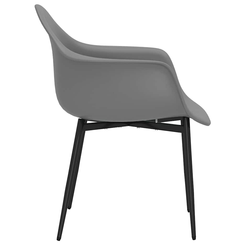 vidaXL Dining Chairs 6 pcs Grey PP 5