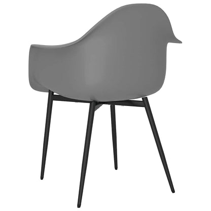 vidaXL Dining Chairs 6 pcs Grey PP 6