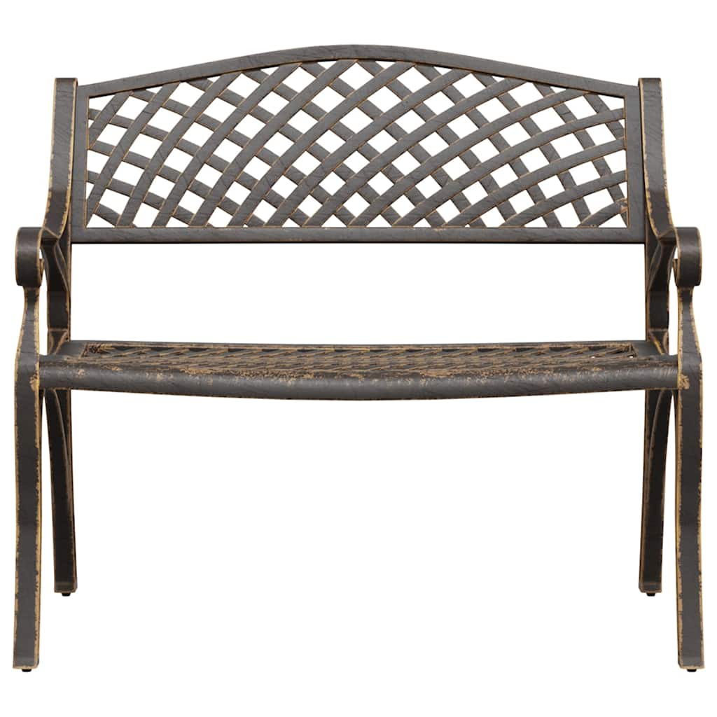 vidaXL Garden Bench 102 cm Cast Aluminium Bronze 3