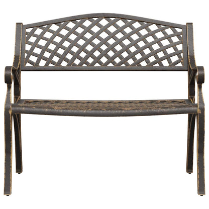 vidaXL Garden Bench 102 cm Cast Aluminium Bronze 3