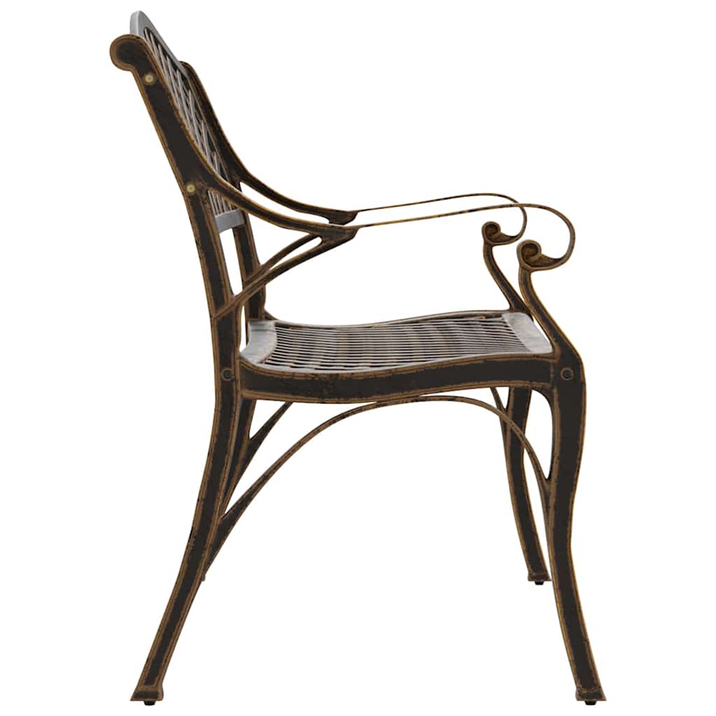 vidaXL Garden Bench 102 cm Cast Aluminium Bronze 4