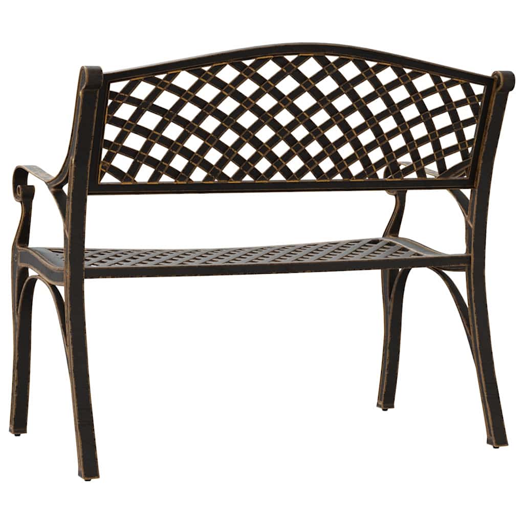 vidaXL Garden Bench 102 cm Cast Aluminium Bronze 5