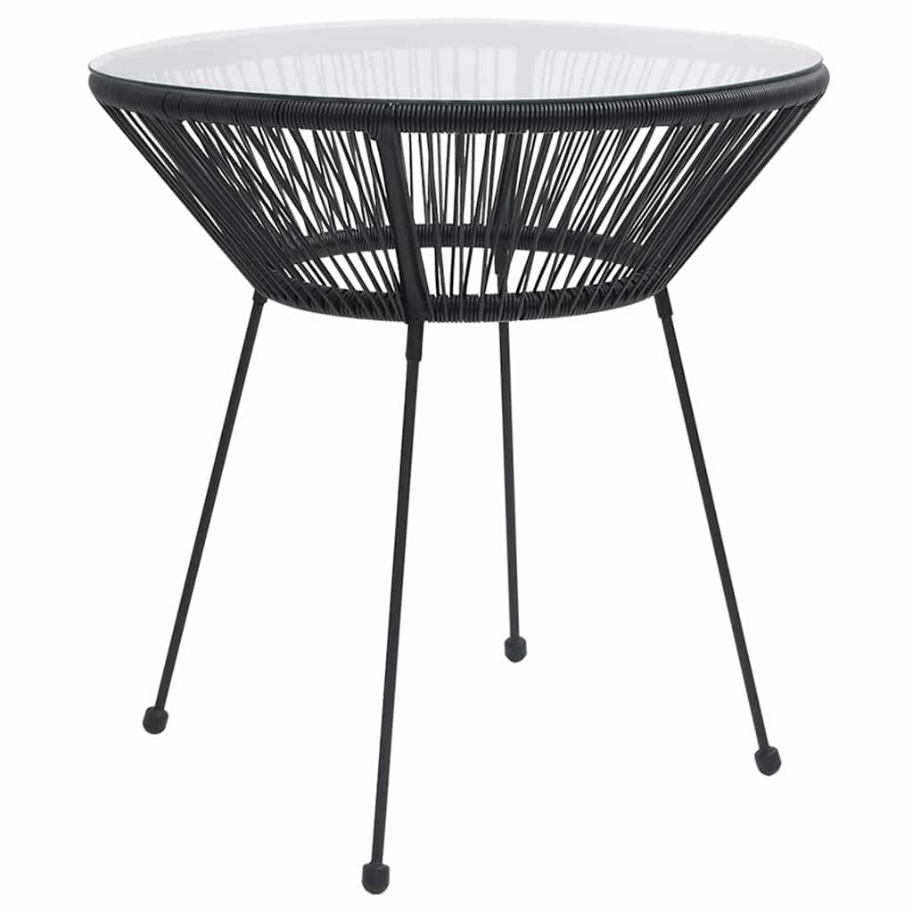vidaXL 3 Piece Garden Dining Set Black 4