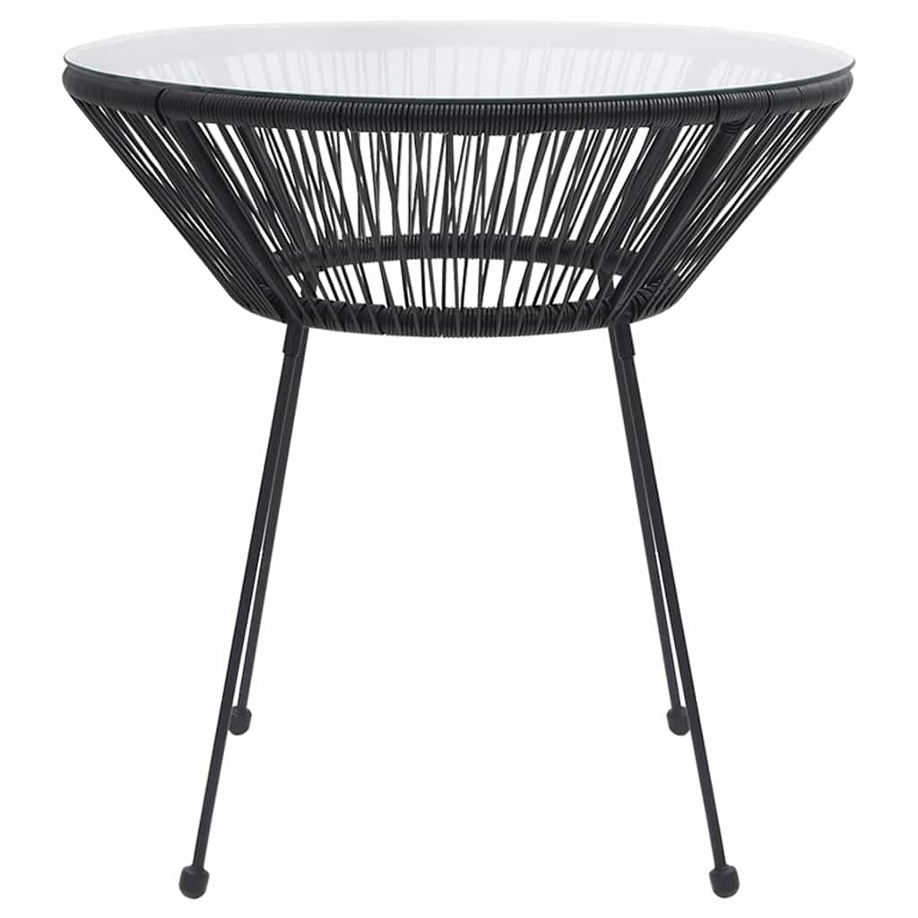 vidaXL 3 Piece Garden Dining Set Black 5
