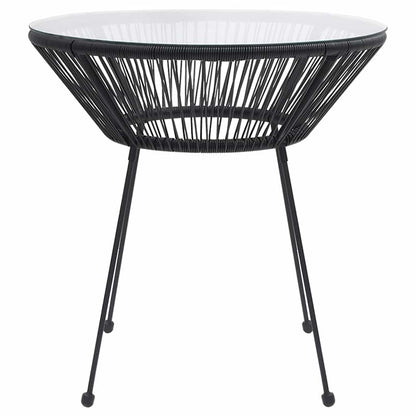 vidaXL 3 Piece Garden Dining Set Black 5