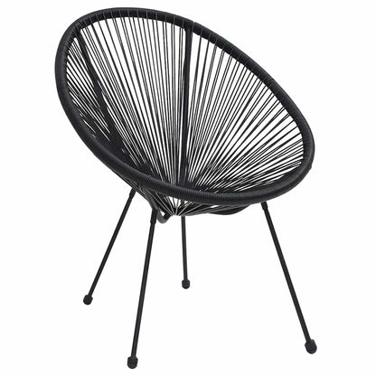 vidaXL 3 Piece Garden Dining Set Black 6