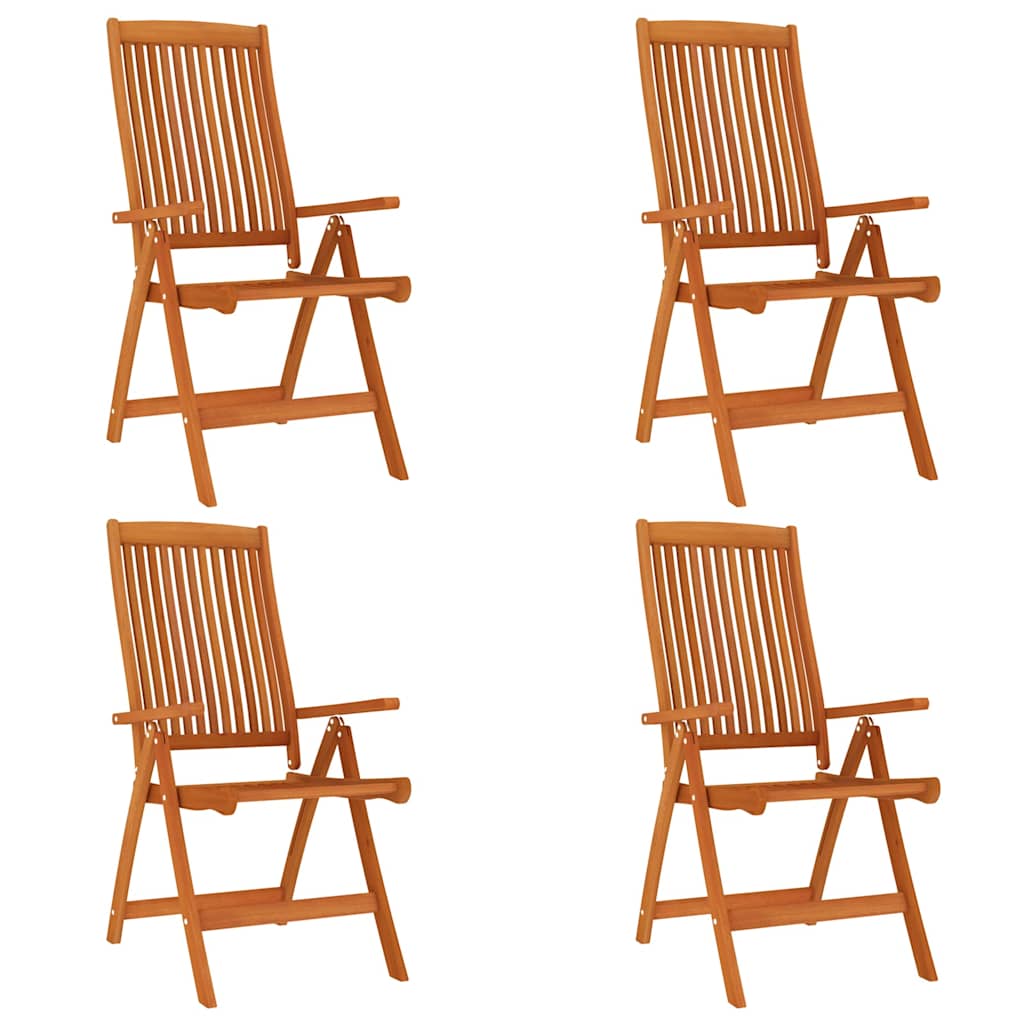 vidaXL Folding Chairs 4 pcs Solid Wood Eucalyptus 2