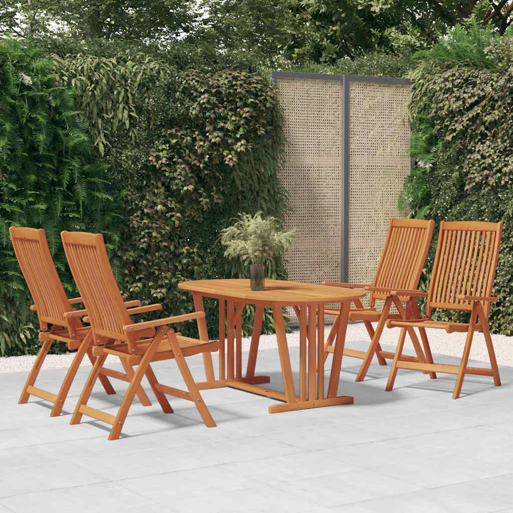 vidaXL Folding Chairs 4 pcs Solid Wood Eucalyptus 1