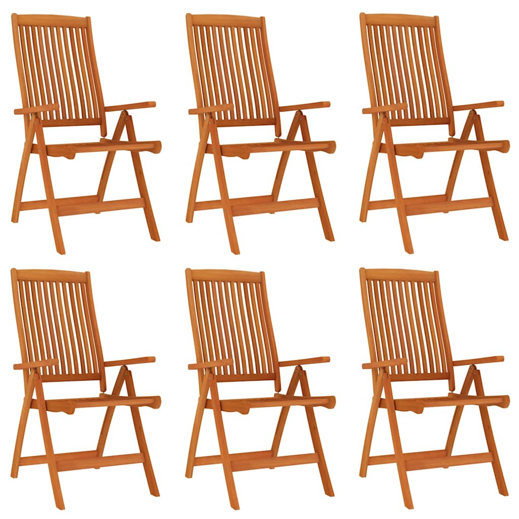 vidaXL Folding Chairs 6 pcs Solid Wood Eucalyptus 2