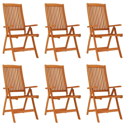 vidaXL Folding Chairs 6 pcs Solid Wood Eucalyptus 2