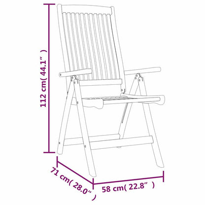 vidaXL Folding Chairs 6 pcs Solid Wood Eucalyptus 6