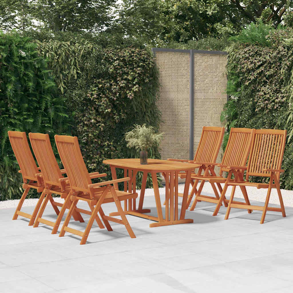 vidaXL Folding Chairs 6 pcs Solid Wood Eucalyptus 1