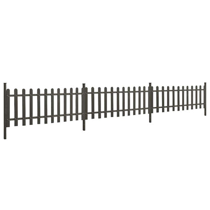vidaXL Picket Fence with Posts 3 pcs WPC 614x80 cm 3