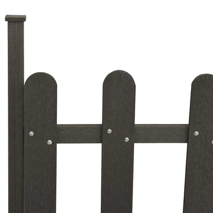 vidaXL Picket Fence with Posts 3 pcs WPC 614x80 cm 4