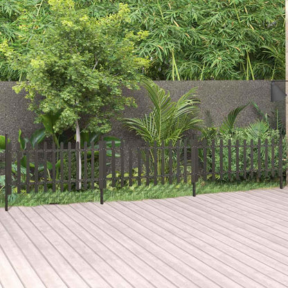 vidaXL Picket Fence with Posts 3 pcs WPC 614x80 cm 1