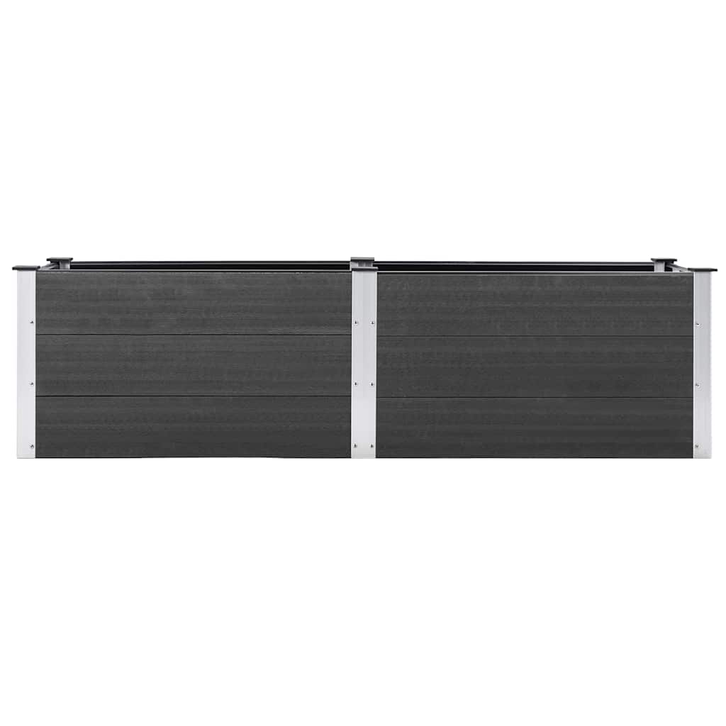 vidaXL Garden Raised Bed | Grey | Wood plastic composite (WPC), Steel 3
