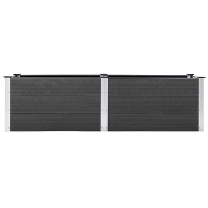 vidaXL Garden Raised Bed | Grey | Wood plastic composite (WPC), Steel 3