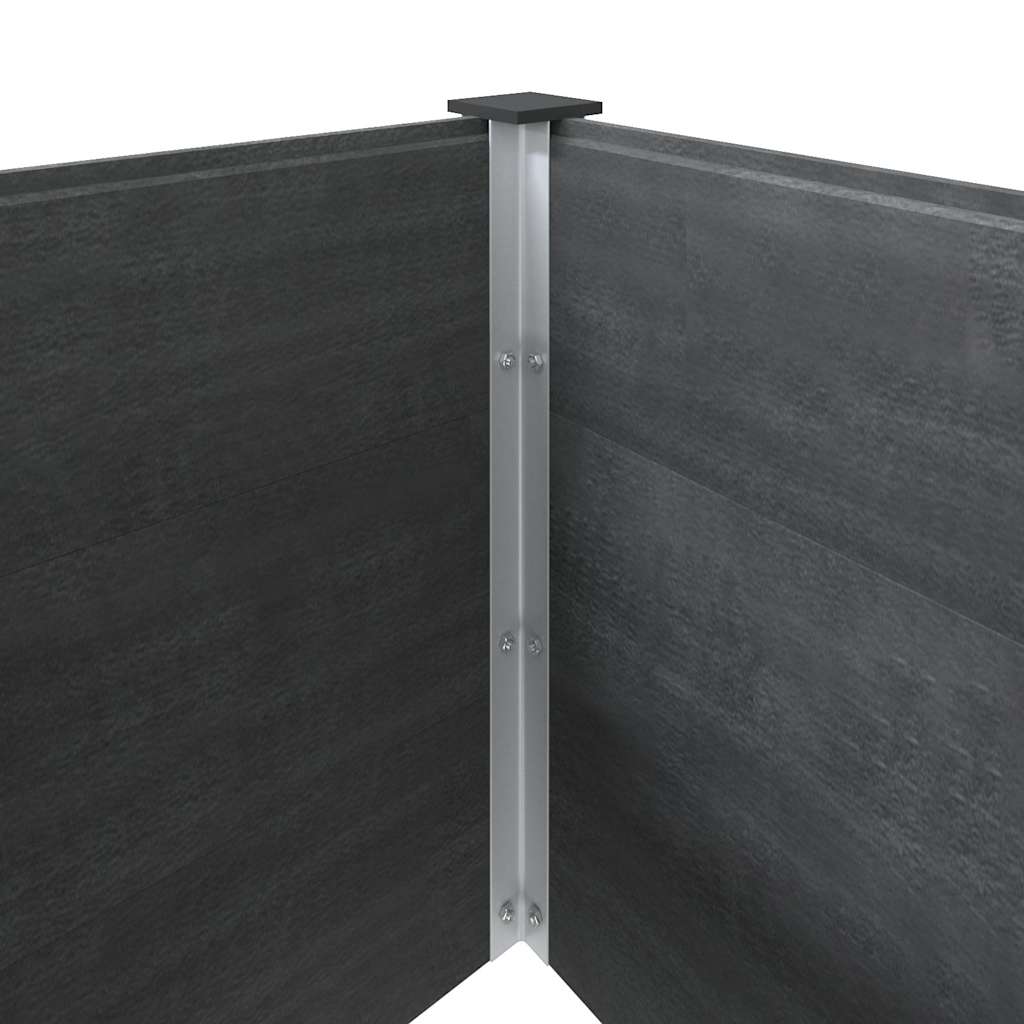 vidaXL Garden Raised Bed | Grey | Wood plastic composite (WPC), Steel 6