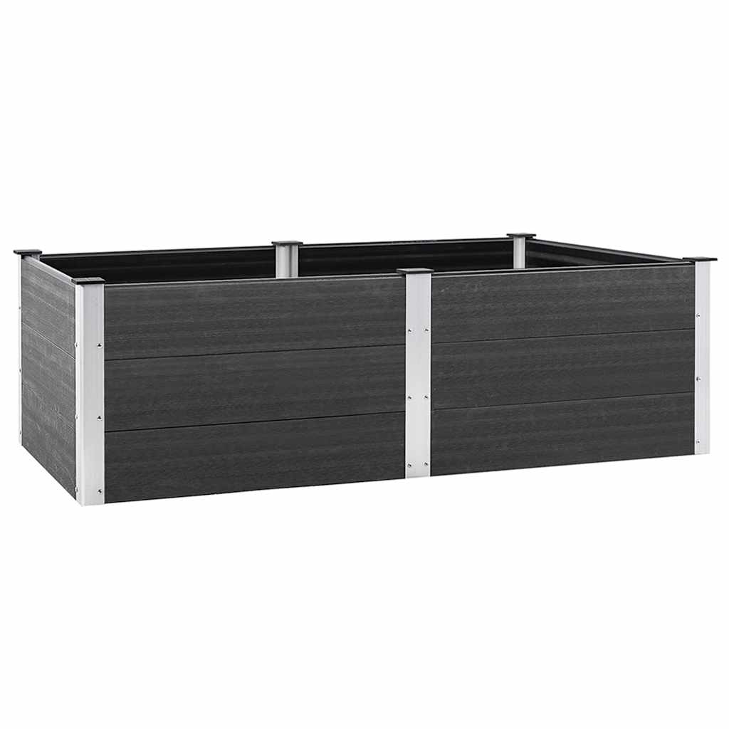 vidaXL Garden Raised Bed 200x100x54 cm WPC Grey 2