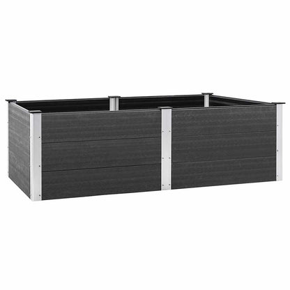 vidaXL Garden Raised Bed 200x100x54 cm WPC Grey 2