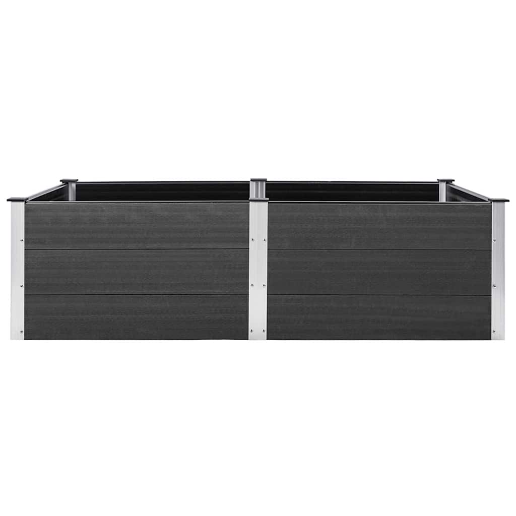 vidaXL Garden Raised Bed 200x100x54 cm WPC Grey 3
