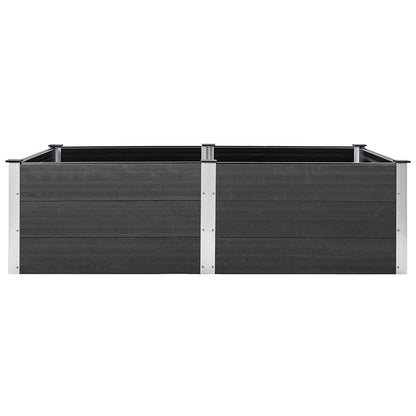 vidaXL Garden Raised Bed 200x100x54 cm WPC Grey 3