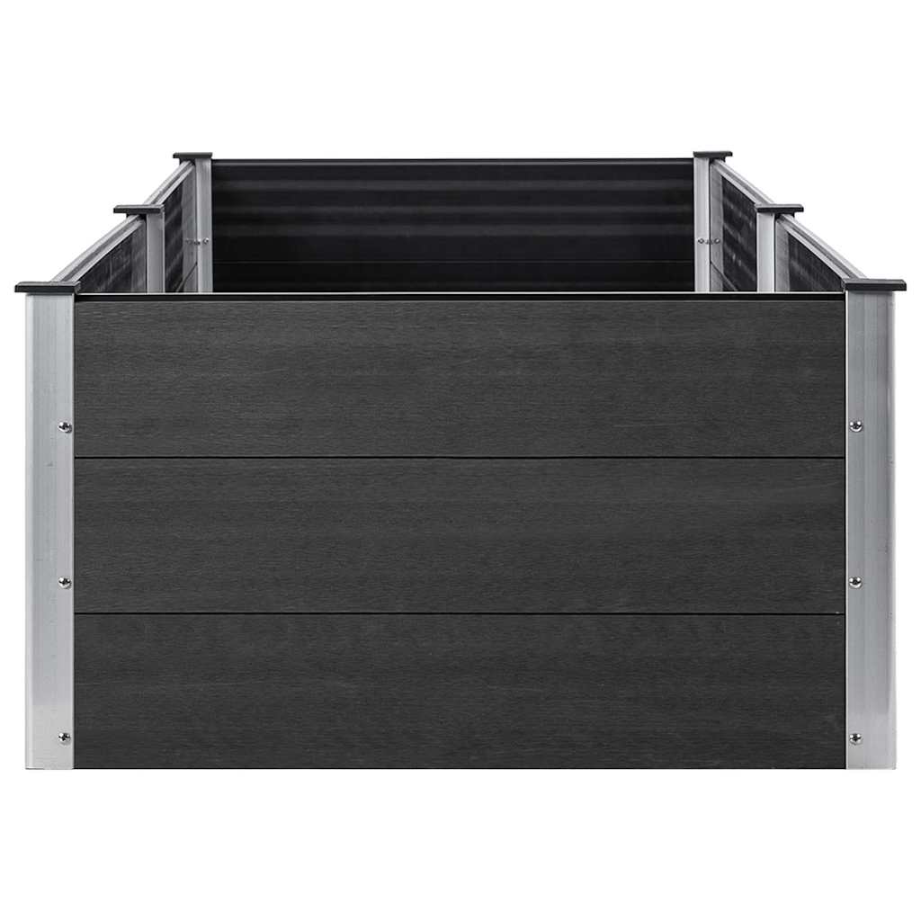 vidaXL Garden Raised Bed 200x100x54 cm WPC Grey 4