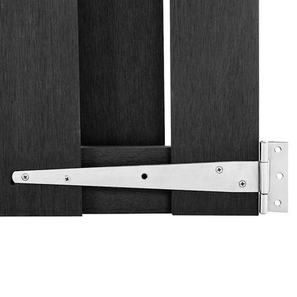 Garden Gate WPC and Aluminium Grey 100 x 112 cm
