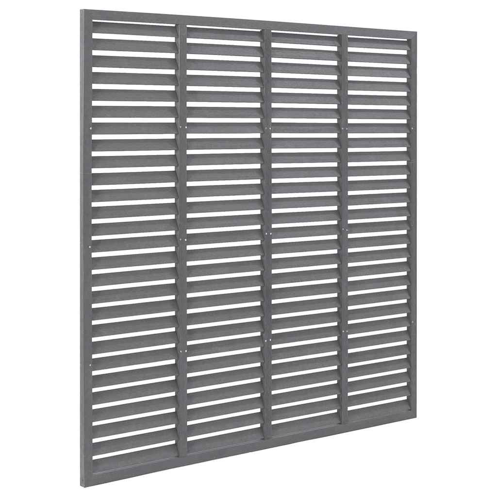 vidaXL Louver Fence WPC 180x180 cm Grey 2