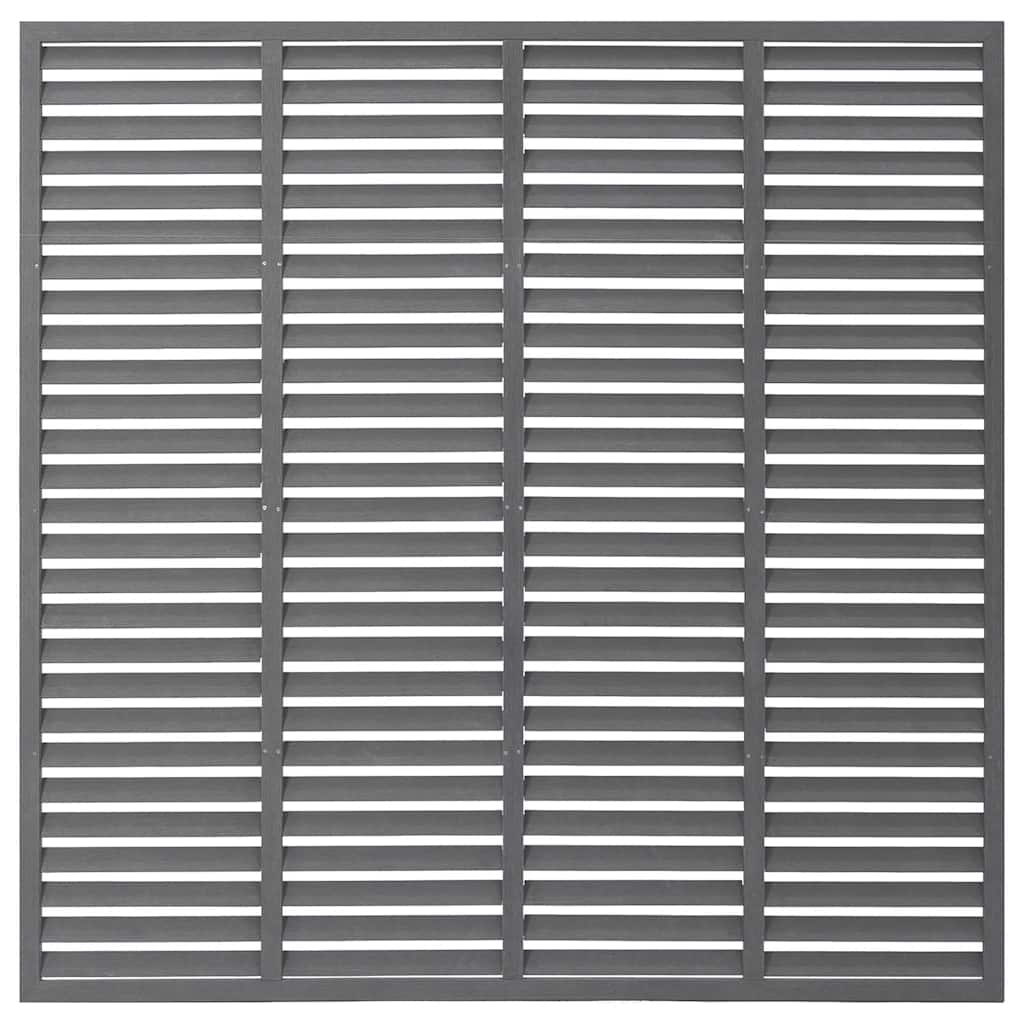 vidaXL Louver Fence WPC 180x180 cm Grey 3