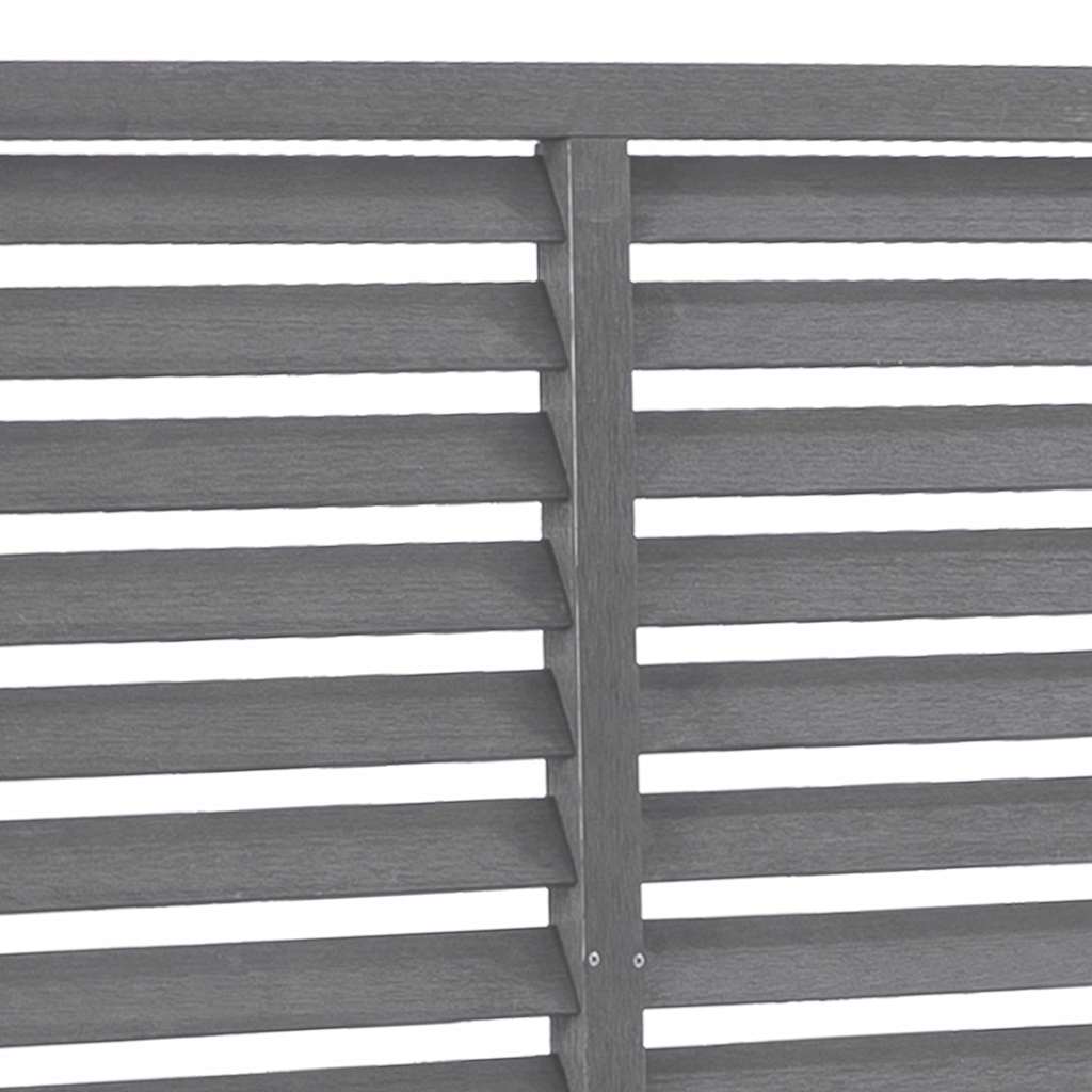 vidaXL Louver Fence WPC 180x180 cm Grey 4